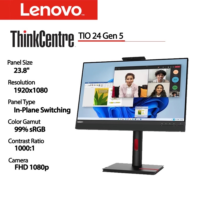 Lenovo Monitor ThinkCentre TIO 24 Gen5 23.8" 60Hz 1920x1080 Touch
