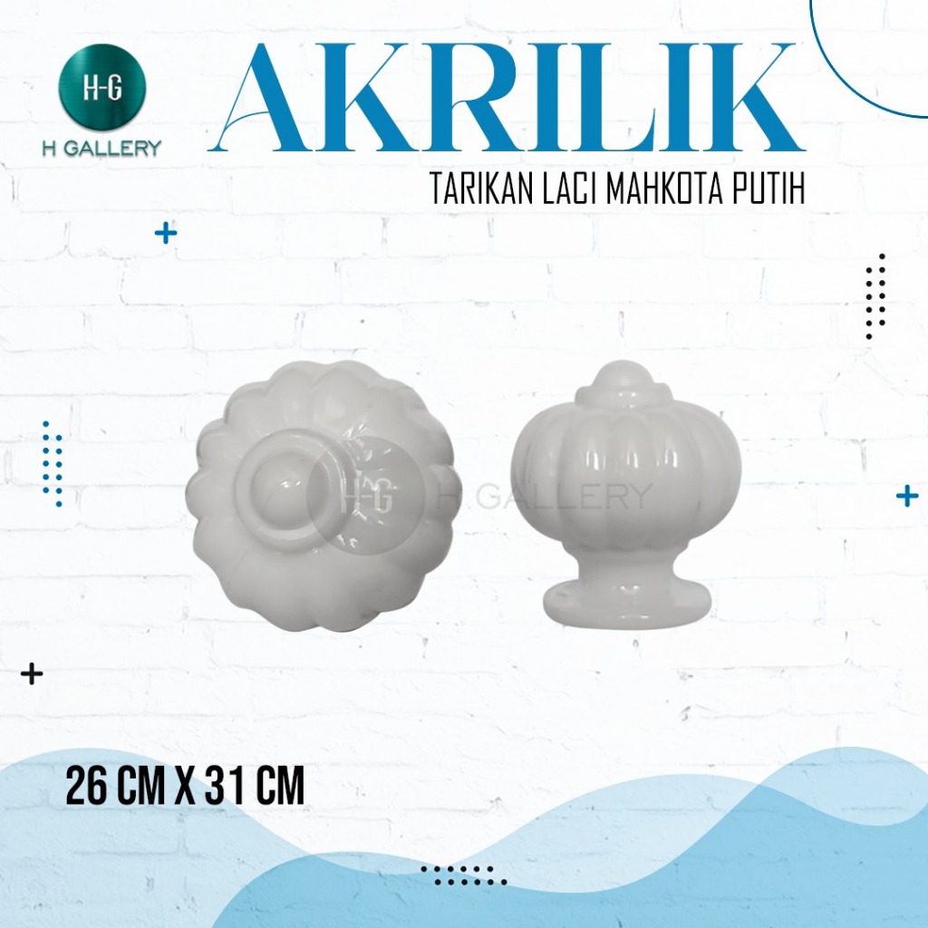 TARIKAN LACI AKRILIK MAHKOTA - 26X31 CM *S