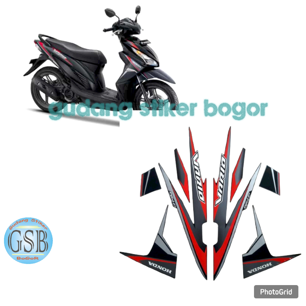 striping motor sticker stiker motor vario cw 110 fi 2018 full hitam