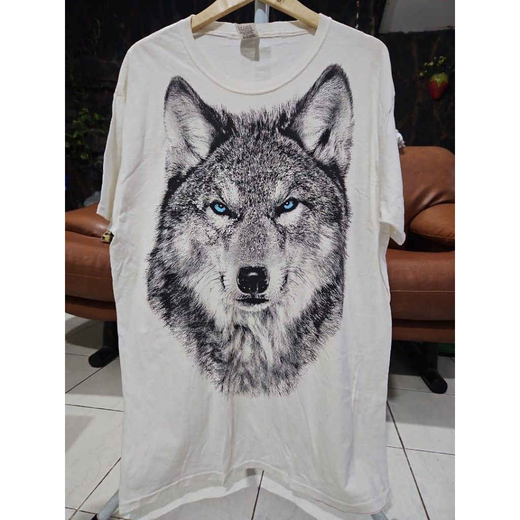 FOTL fruit of the loom serigala wolf kaos baju size L