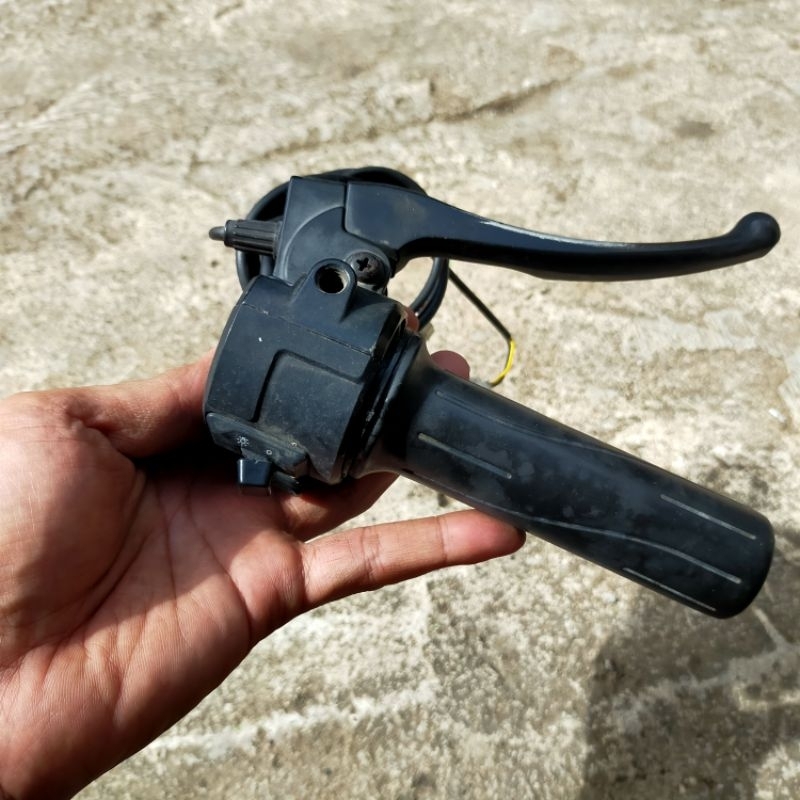 Bahan Trotel Trotle Gas Kecepatan Holder Kanan Handle Hendel Tuas Rem Depan Sepeda Listrik D8S Origi