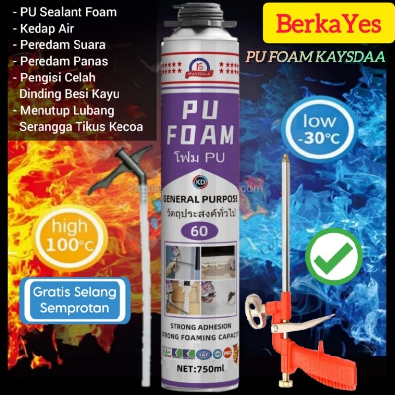 KAYSDAA Polyurethane PU Foam PU Sealant Foam Spray PU Busa Foam Sealant Foam Penambal Pengisi Penutu