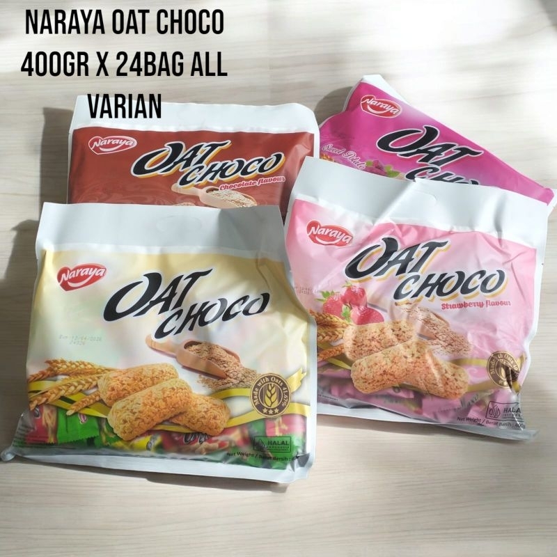 

Aneka Snack Cemilan Murah Biscuit Sereal Naraya Oat Choco Rasa Chocolate/Strawberry/Mix/Sweet Potato 400gr