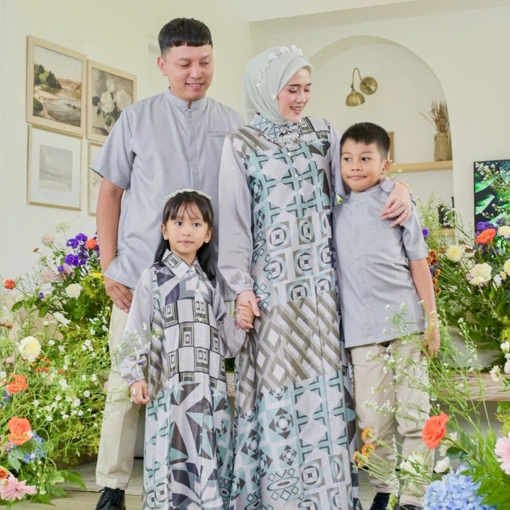 ZzG Callanda - Family Set Madani Series Dress Mint