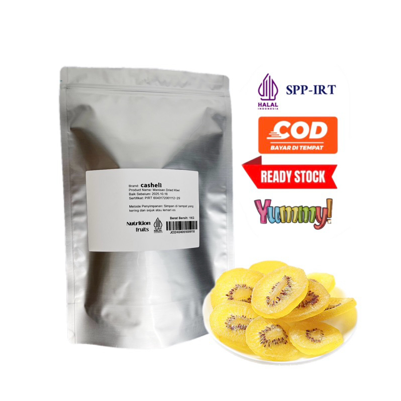 

casheli Soft Dried Manisan Kiwi Golden Kiwi 1Kg Fruit Snack
