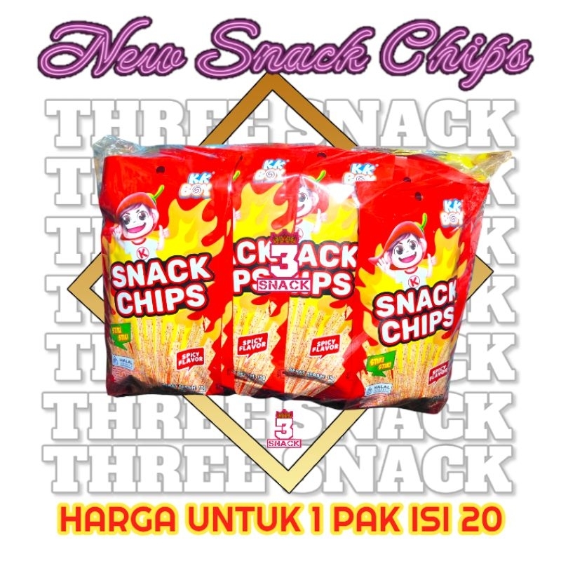

[ NEW ] 1 PAK SNACK CHIPS SPICY ISI 20 PCS