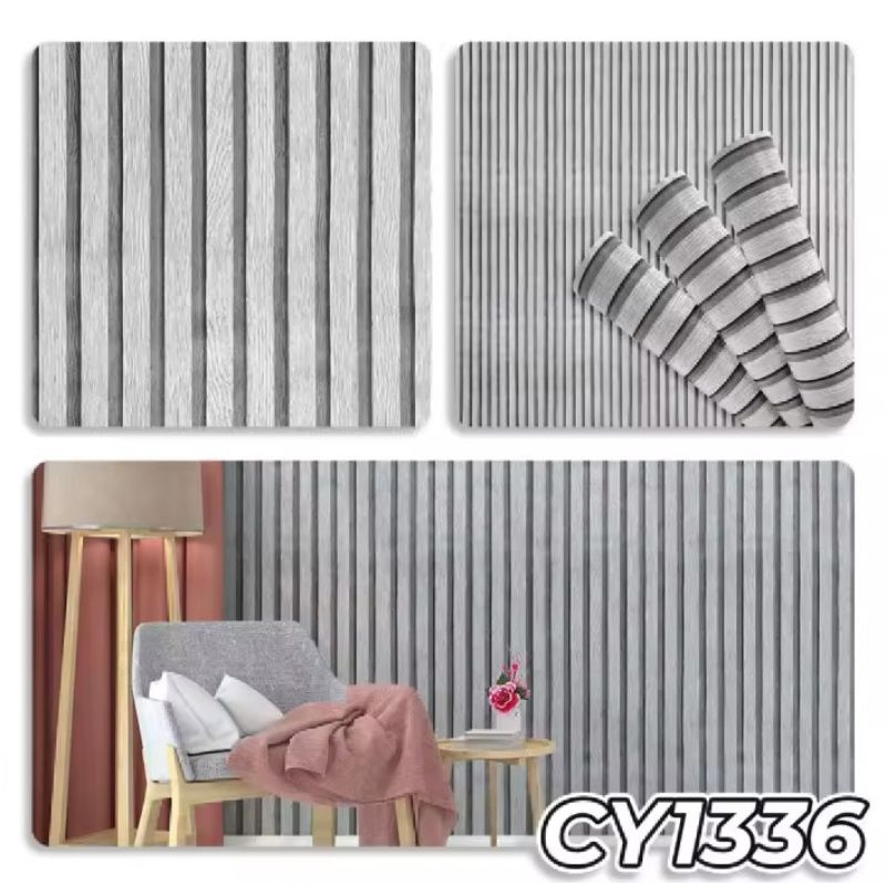 Wallpaper Stiker Dinding Motif Kayu Abu cy1336 / Ukuran 45cmx 10m Salur Kayu Gh281 Karakter embos Po