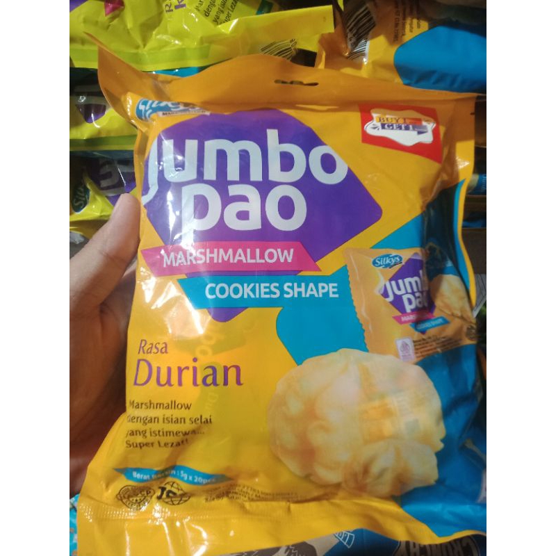 

Jumbo Ipao Rasa Durian Marshmallow Cookies Shape 20Pcs