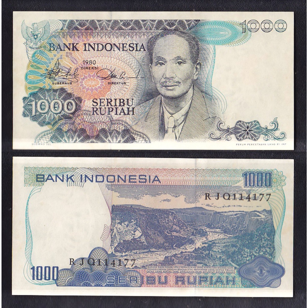 Uang kuno 1000 rupiah tahun 1980 Soetomo