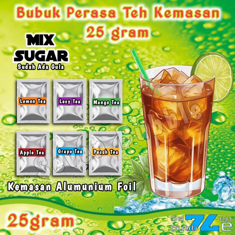 

Serbuk Teh Rasa Rasa Buah 25gr Bubuk Perasa Teh Kemasan 25 gram
