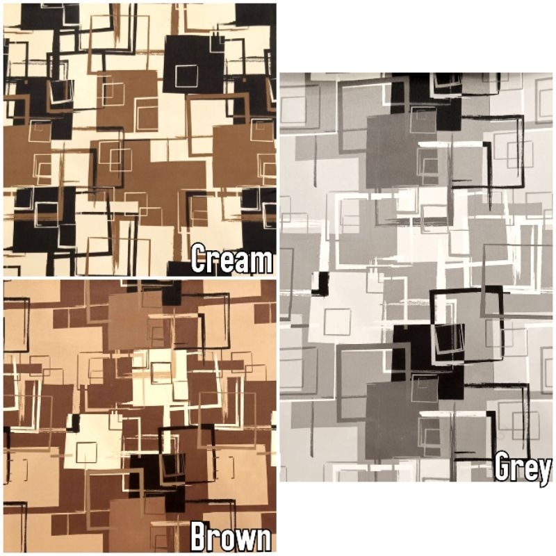 Promo Kain Bludru Beludru Velvet Print Motif Kotak Geometris Abstrak Minimalis - Boxster (Sofa,