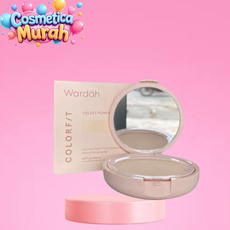 ak,ix] WARDAH colorfit velvet powder foundation spf 20 pa+++ full coverage tahan lama dan glowing