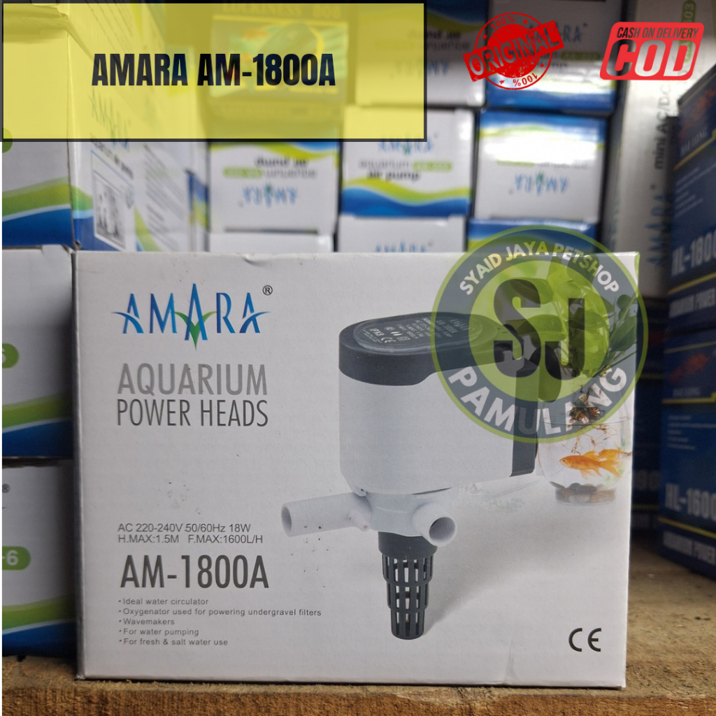 Mesin pompa aquarium AMARA AM1800 amara am-1800a