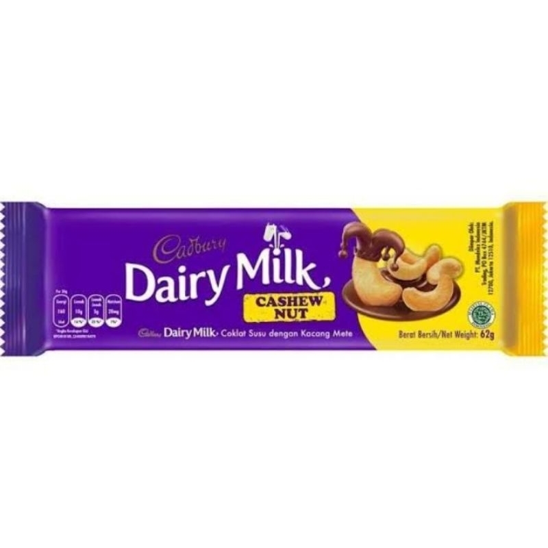 

Cadbury Dairy Milk Cashew Nut 62gr besar