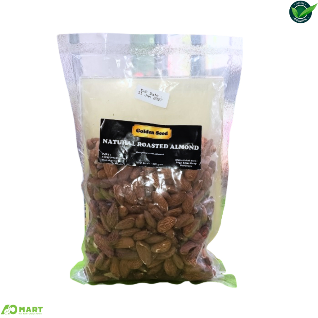 

Kacang Almond Panggang 500gr - Golden Seed