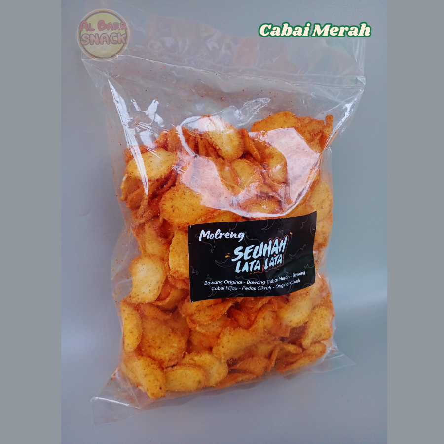 

Molreng Seuhah Lata Lata Kemasan 1/2KG Keripik Cimol Goreng