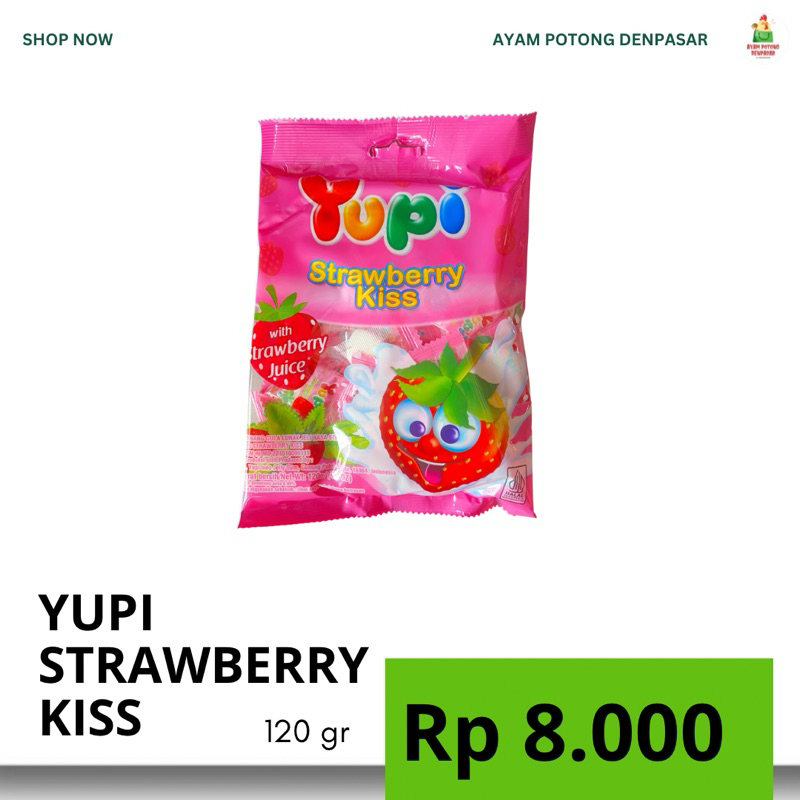 

YUPI STRAWBERRY KISS 1toples // Pack 120gr