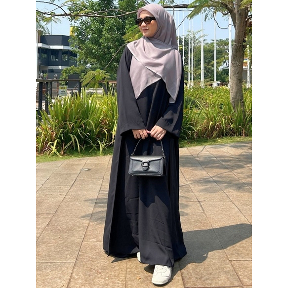 Abaya Hafsha - Abaya Dress Remaja - Abaya - Abaya Simpel - Abaya Muslim - Abaya Daily - Abaya Busui 