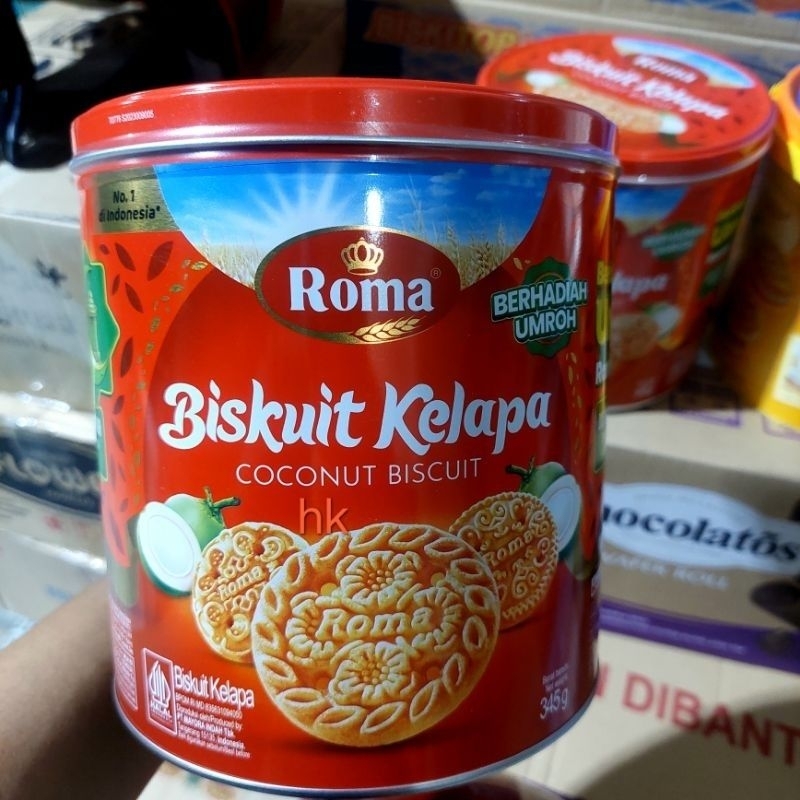 Biskuit Roma Kelapa 1 dus isi 6 Kaleng//Wafer Roma//Biskuit Roma