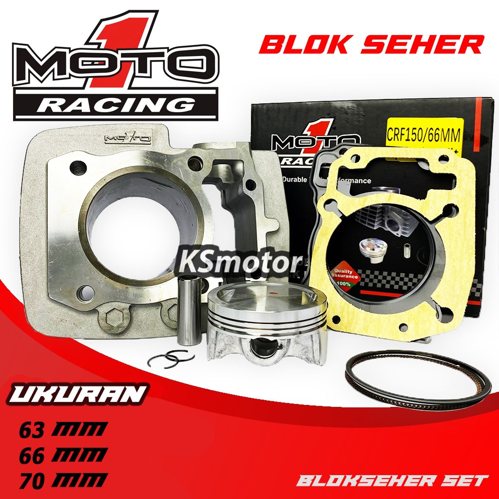 BLOK SEHER BOREUP CRF150 63,66,70  MOTO 1