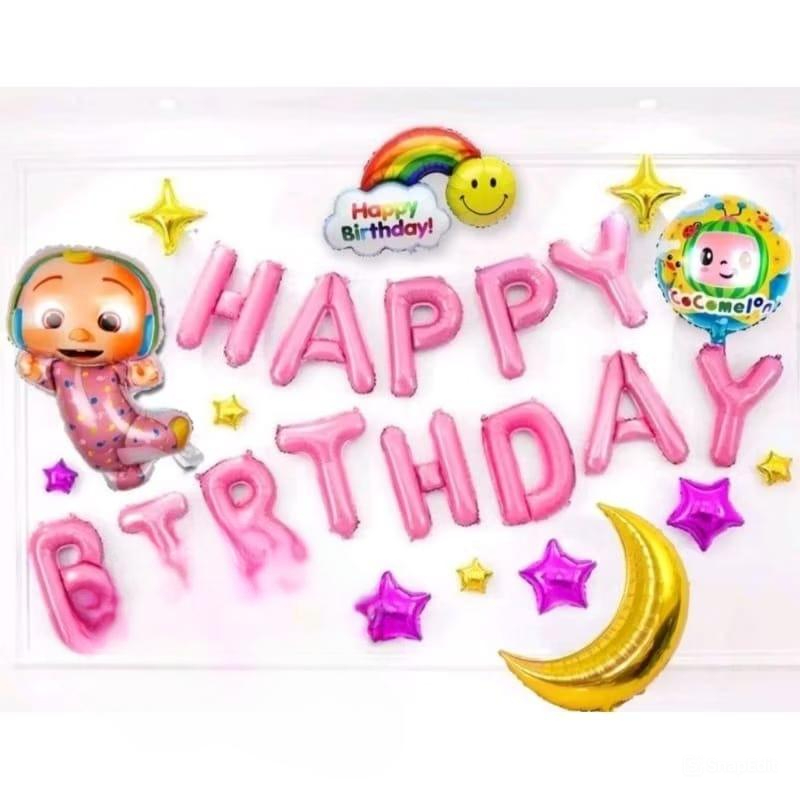 Paket dekorasi ulang tahun anak cocomelon set dekor birthday cocomelon