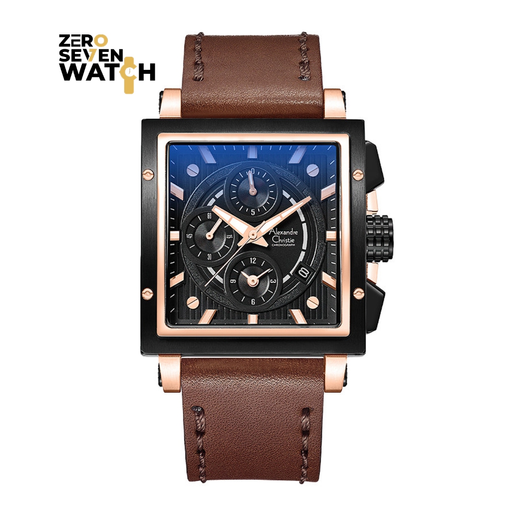Jam Tangan Pria Alexandre Christie AC 6182 AC6182 6182 Leather Garansi Resmi 1 Tahun
