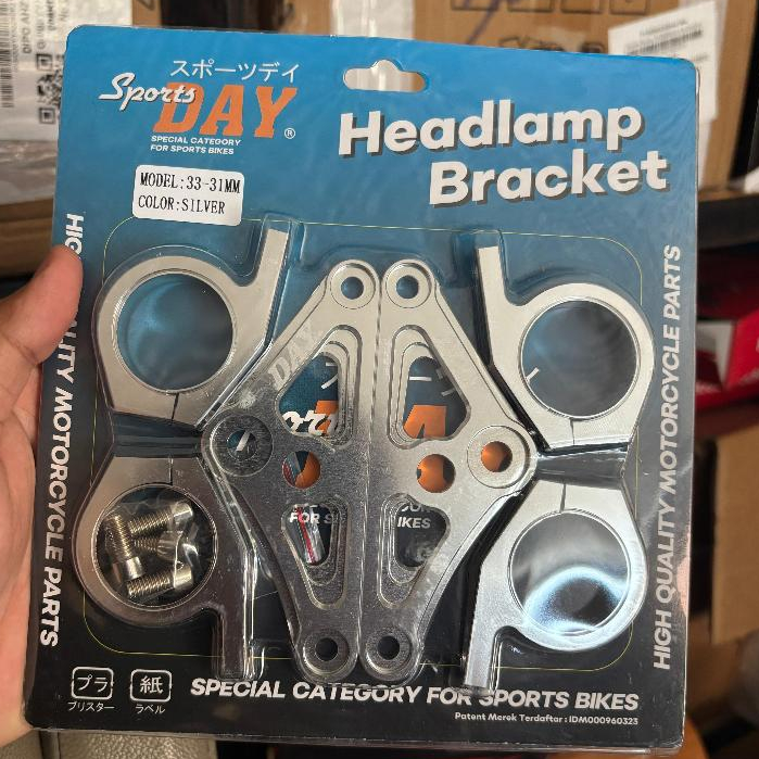 Kupingan breket lampu pesek segitiga CNC asli set Cincin as 26 31 33 ninja vixion scorpio kyb cb gl 