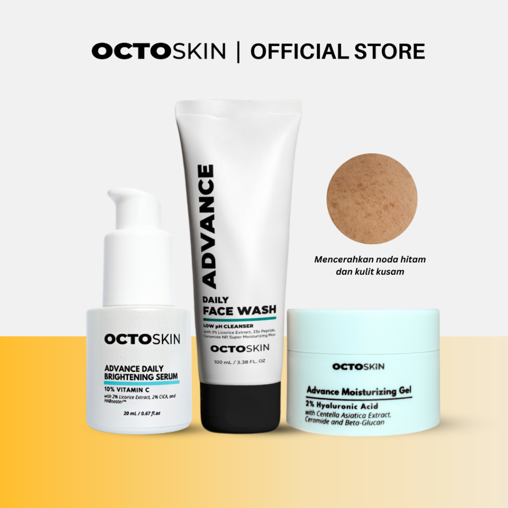 OCTOSKIN Paket Super Bundling Brightening - Paket Skincare Pria Paling Ampuh Mencerahkan