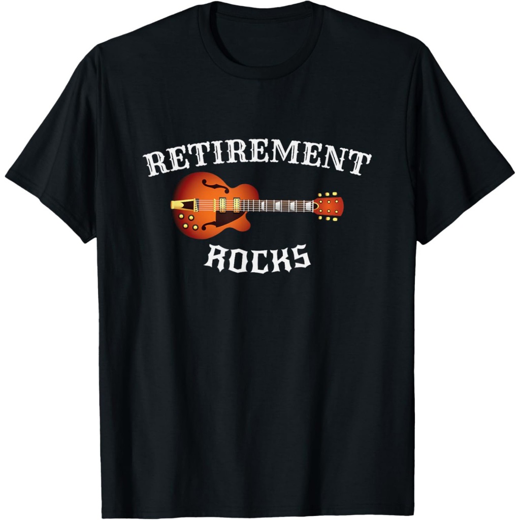 Kaos Gitar Akustik Rocks Pensiun Hadiah Rocker Tua