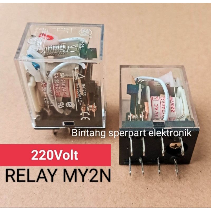 RELAY MY2N 220V 8 KAKI RELAY MY2N 220VOLT 8PIN RELAY 220V MY2N 220VDC