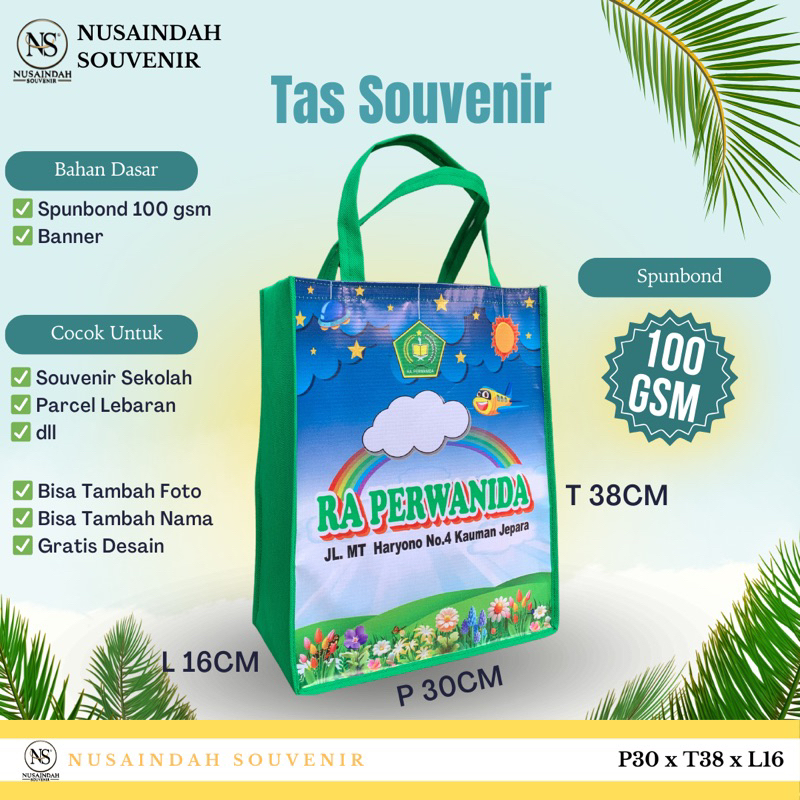 

Tas Souvenir/Tas Hampers Lebaran/Tas Spunbond/Goodie Bag