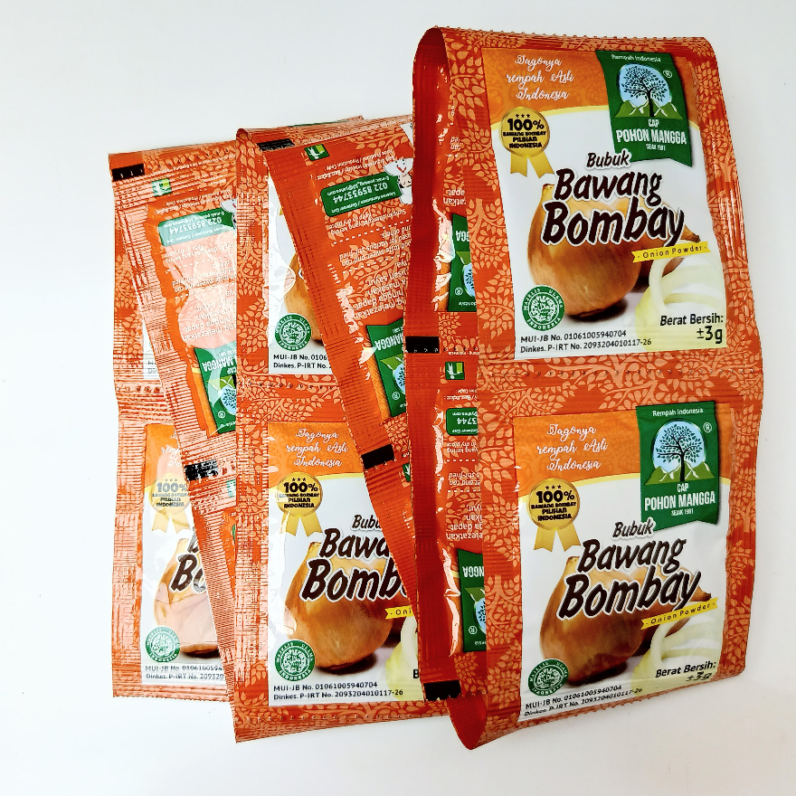 

RENCENG POHON MANGGA Bawang Bombay Bumbu instan Bubuk 12 Sachet Berkualitas Halal