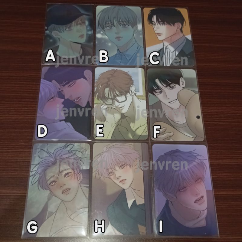 [Baca Deskripsi] Various RPC PC Photocard Manhwa Bl Boys Love Cry Me A River CMAR Mieum Jitae Nerd P
