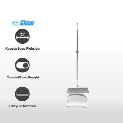 Proclean Sapu & Pengki Lipat - Putih