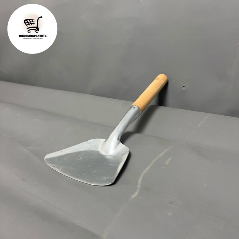 Sutil Nasi Goreng Pendek dari Plat Galvanis TEBAL / Spatula Nasi Goreng 31cm bahan Galvanis Tebal