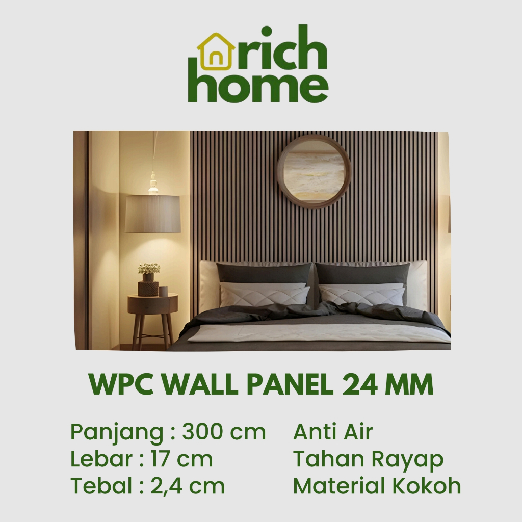 WPC 3D Wallpanel Dinding / PVC Kayu Woodpanel 3D / PVC WPC Wallpanel Dekorasi Dinding Kayu Wallpanel