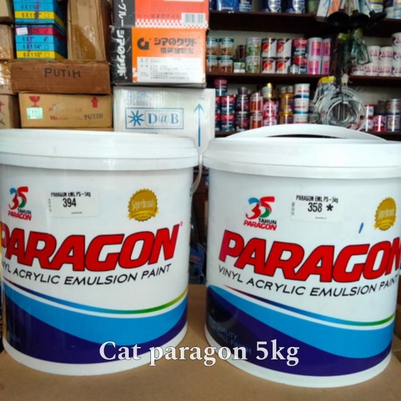 Cat Paragon 5kg warna lengkap, Cat Paragon Emulsion kemasan 5kg/galon, Cat paragon Galon, cat parago