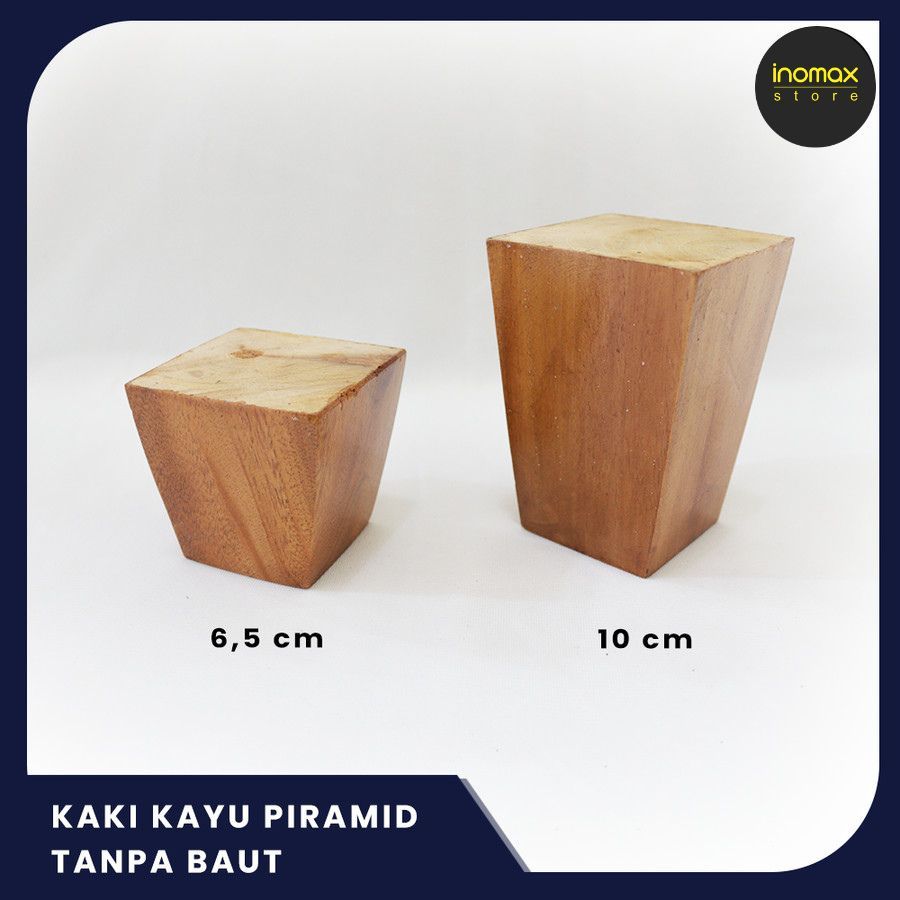 KAKI SOFA KAYU PIRAMID TANPA BAUT WARNA NATURAL/KAYU - BAHAN BAKU SOFA/AKSESORIS SOFA/FURNITURE/LEMA
