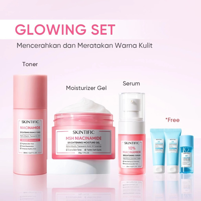 SKINTIFIC 6pcs Paket Glowing Set