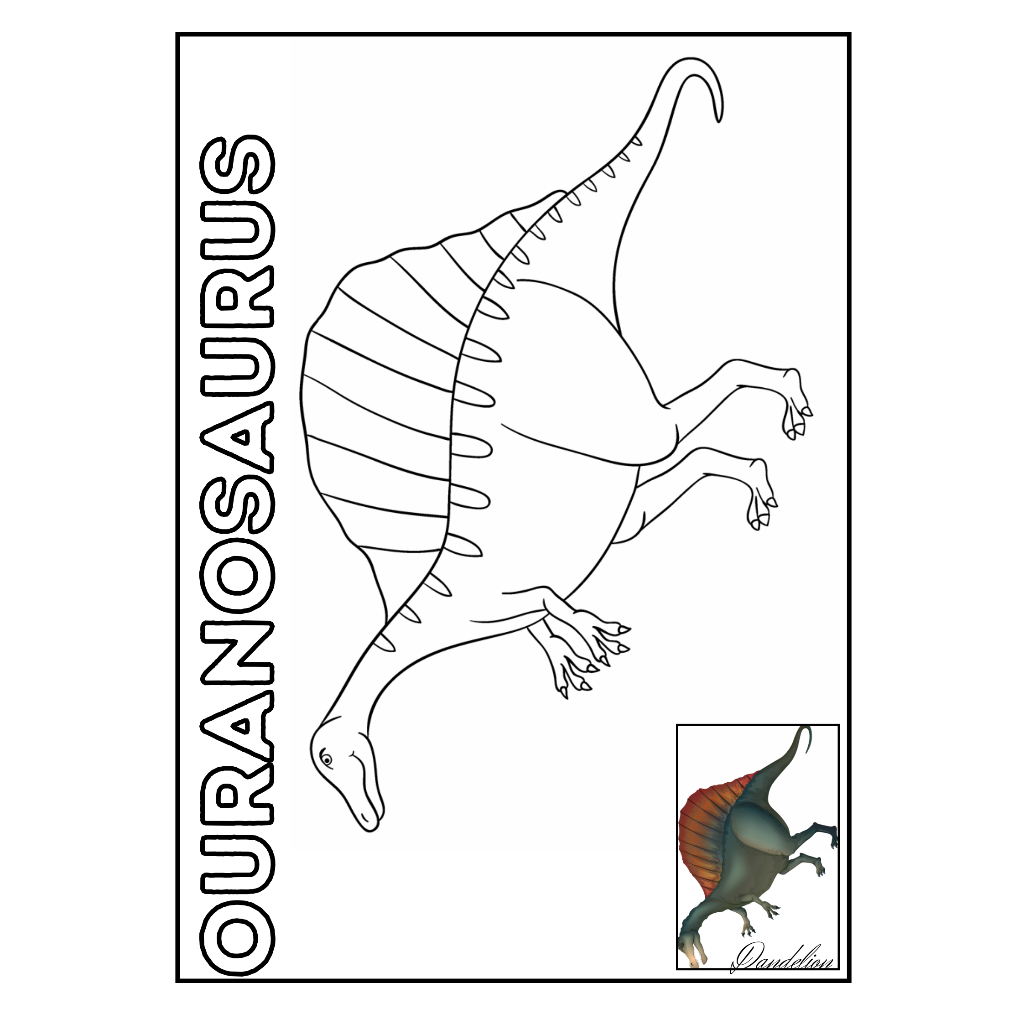 

Kertas Mewarnai Dinosaurus: Ouranosaurus, Oviraptor, Pachycephalosaurus, Pachyrhinosaurus, Parasaurolophus