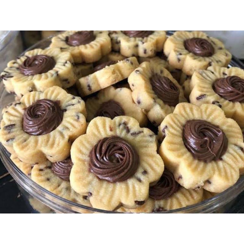 

cookies coklat bunga