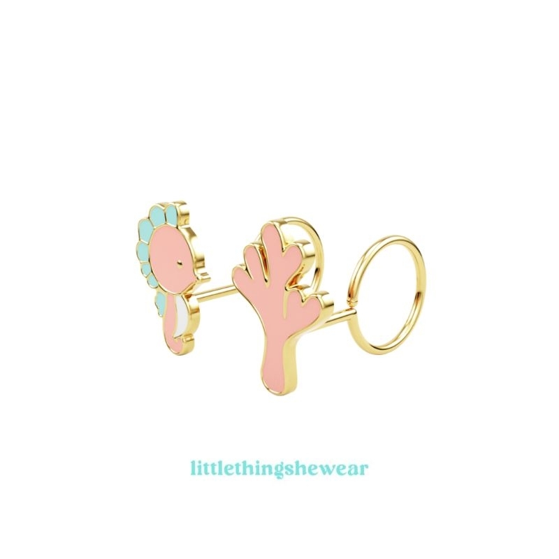 Littlethingshewear - Anting Emas Anak Seahorse ( Loop End ) Littlethingshewear x Sally & Piper (Unde
