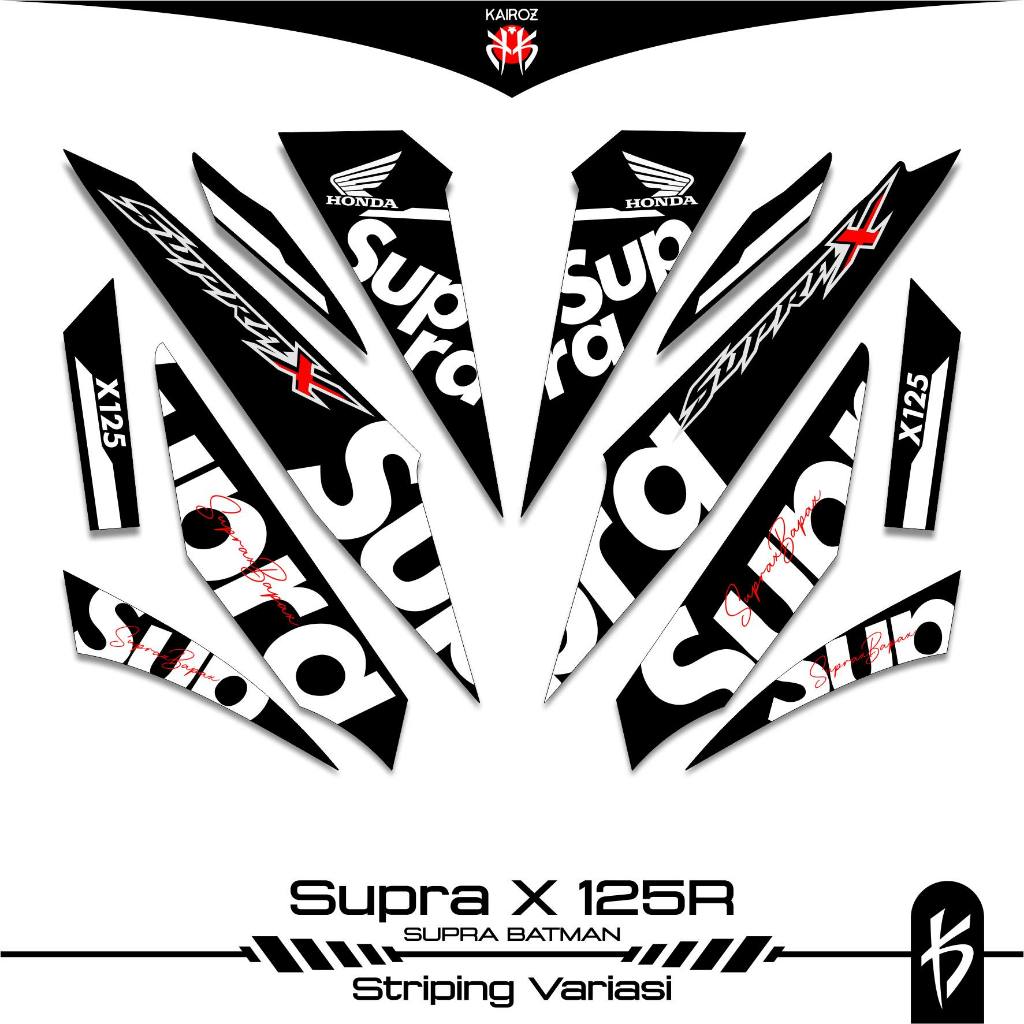STRIPING SUPRA X 125 KARBU SKU 85 BATMAN STICKER STIKER HONDA SUPRA X 125 WAVE 125I SUPRA X 125R