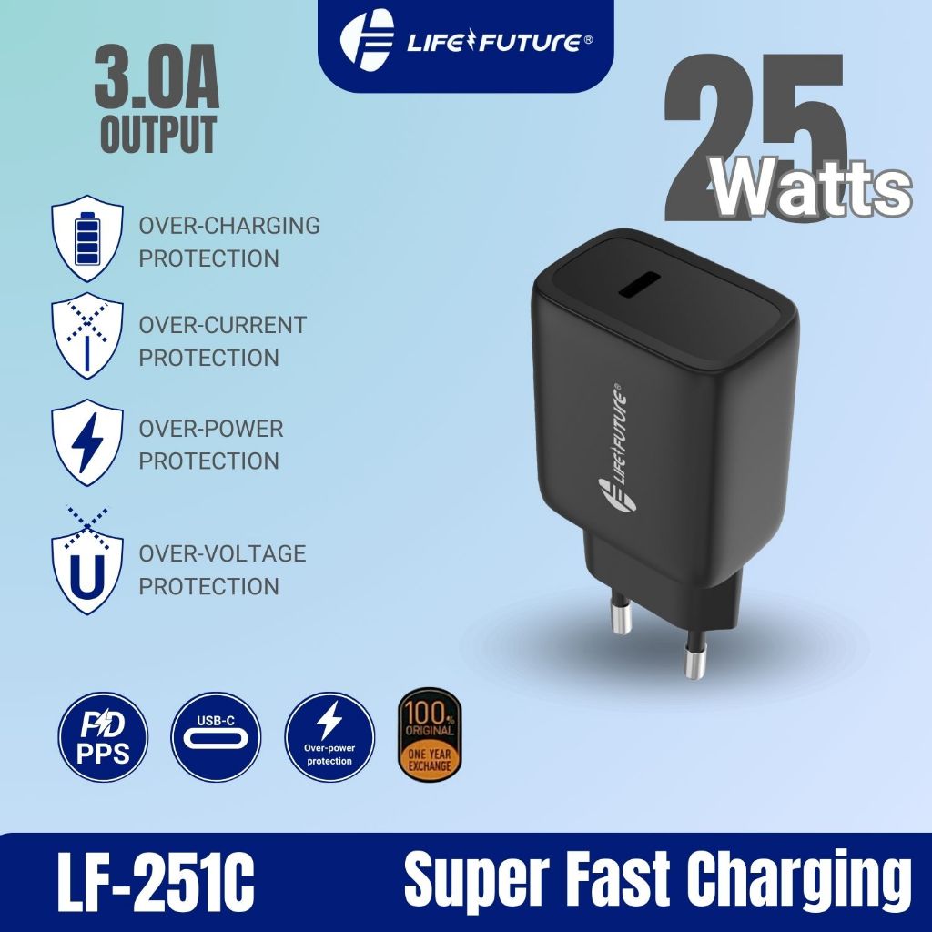 LIFE FUTURE KEPALA TRAVEL CHARGER 251C - ORIGINAL