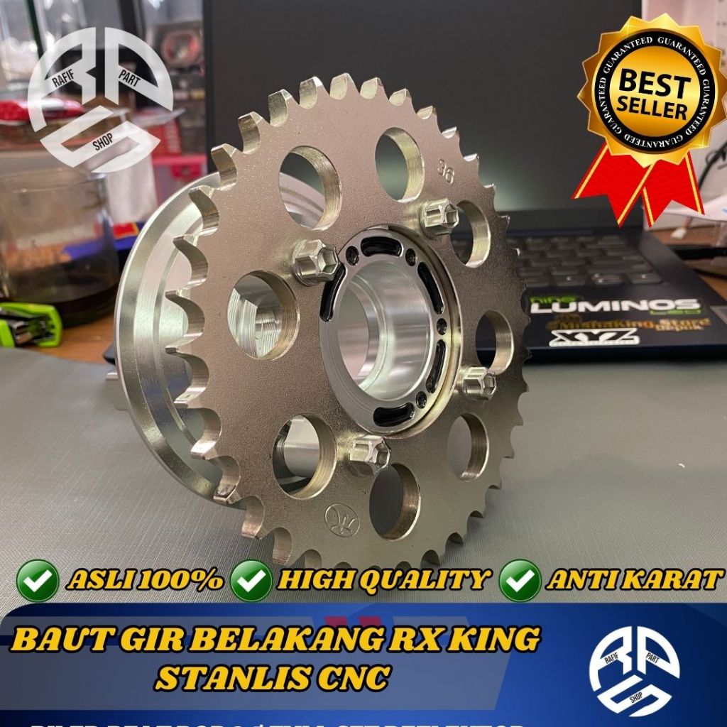 Baut Stainless CNC Nap Gear RX KING FIZR JUPITER VEGA Slim dan 2 kunci Probolt