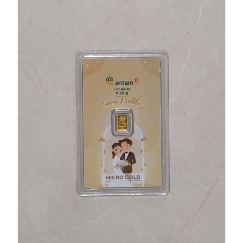 Logam Mulia Antam Hartadinata Happy Wedding 0.25 Gram