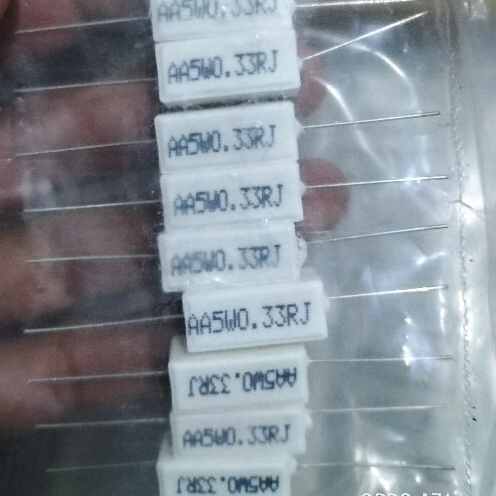 (10pcs) RESISTOR 5Watt 0,33 RESISTOR KAPUR 0,33/5 Watt