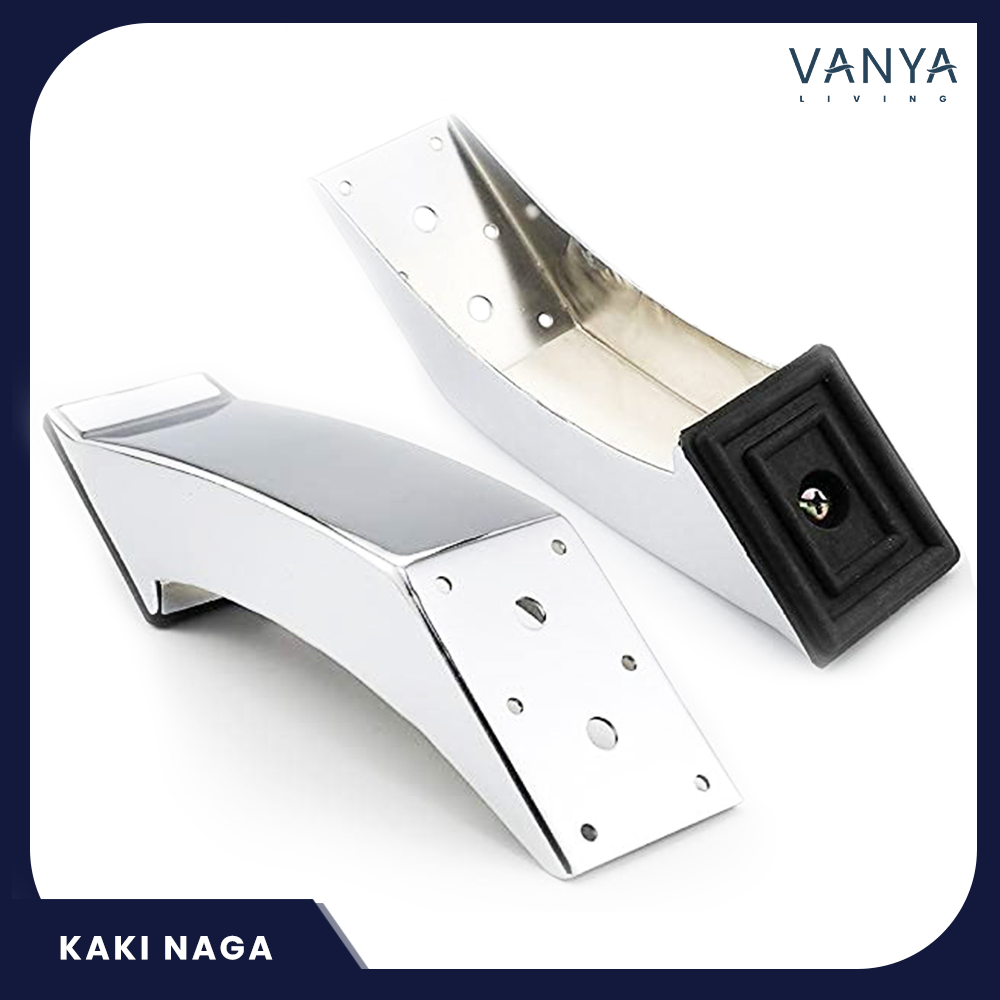 KAKI SOFA STAINLESS STEEL NAGA 13CM - BAHAN BAKU SOFA/AKSESORIS SOFA/FURNITURE/LEMARI/KURSI/DIVAN/SP