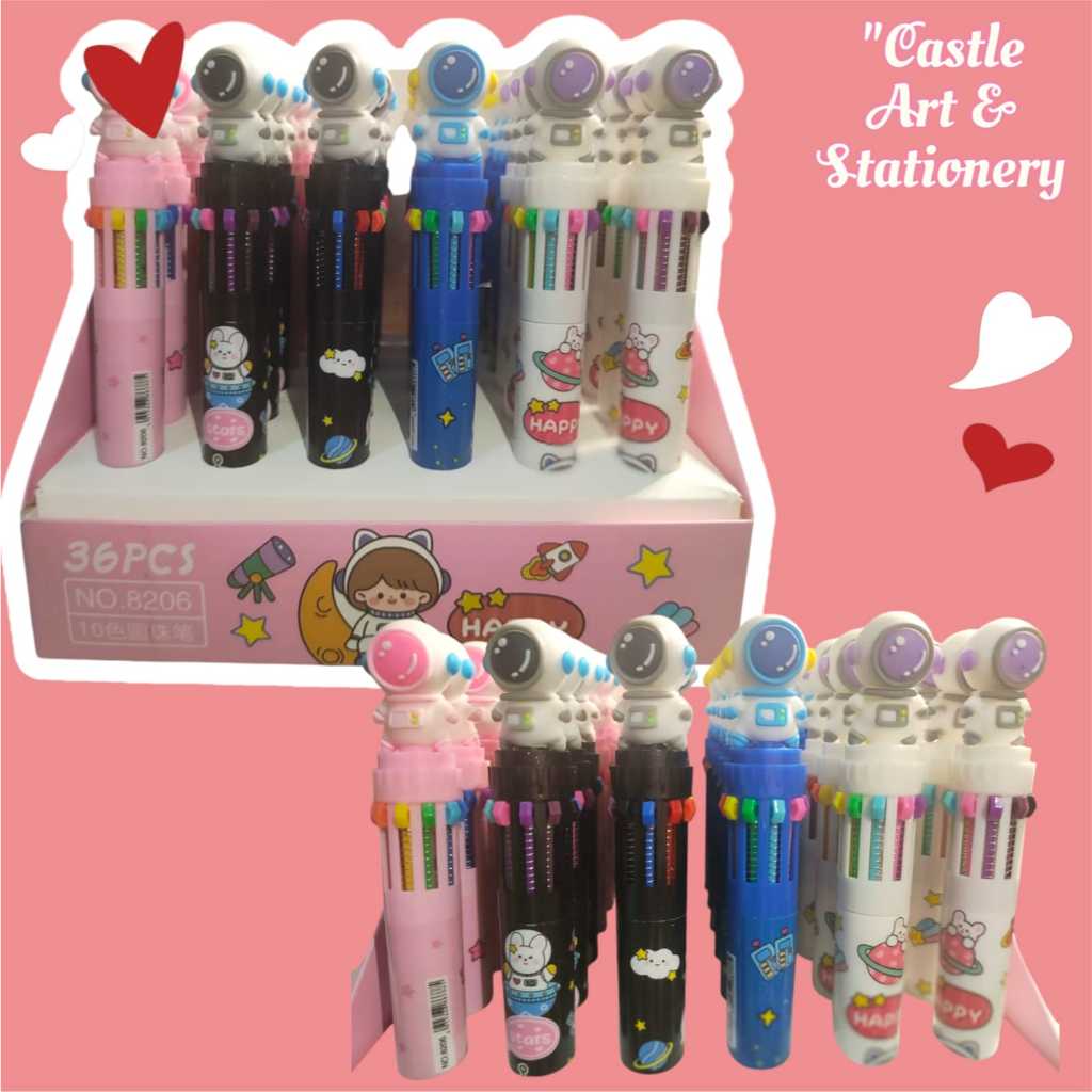 

[Castle Stationery] Pulpen Mekanik 10 warna karakter 3D | Pulpen Mekanik Karakter 3D Lucu