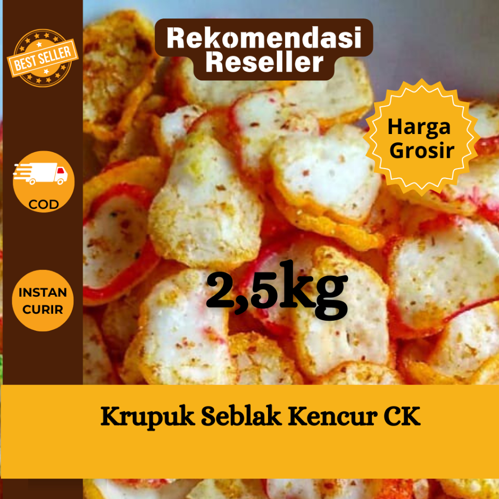 

Krupuk Seblak Kencur CK 2.5kg kiloan murah